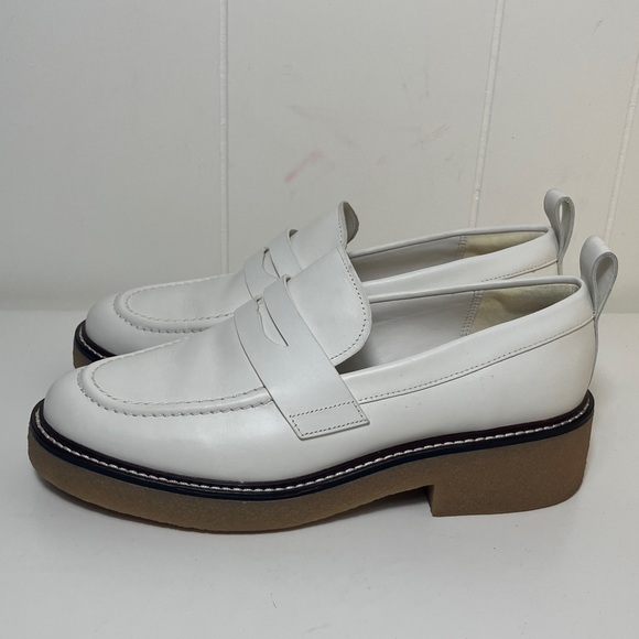 Everlane The Gum‎ Sole Penny Loafer White slip on casual work business size 10.5 - Picture 3 of 7